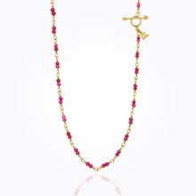 Load image into Gallery viewer, 18K Karina Necklace with cabochon ruby
