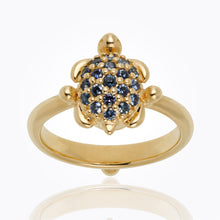 Load image into Gallery viewer, 18K Pavé Turtle Ring
