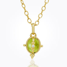 Load image into Gallery viewer, 18K Locket with peridot and diamond
